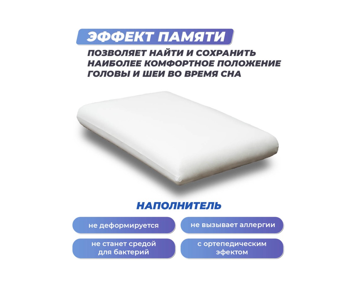 Анатомическая подушка Фабрика сна Memory-1 L